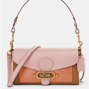 Coach small jade shoulder bag in colorblock